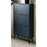 Furn.design Schuhschrank Schuhkipper Aldan blau 70 x 125 cm