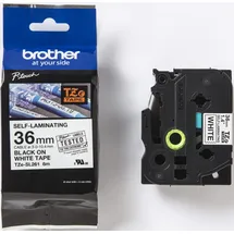 Brother TZe-SL261 Schriftband, 36mm x 8m, schwarz auf weiß, selbstlaminierend