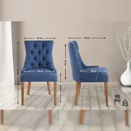 CLP 2er Set Esszimmerstuhl Aberdeen Stoff