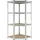 Juskys Eckregal Metall 160 x 75 x 40-75 cm Silber