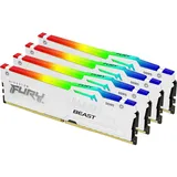 Kingston FURY Beast DDR5 5600MT/s RGB 128GB Kit (4x32GB) CL40 Weiß KF556C40BWAK4-128