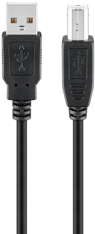 Goobay USB 2.0 Hi-Speed Kabel, 1,8m - bis 480 Mbit/s, Schwarz