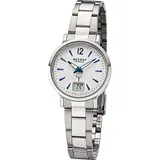 REGENT Damen Funkuhr Analog-Digital silber URFR267