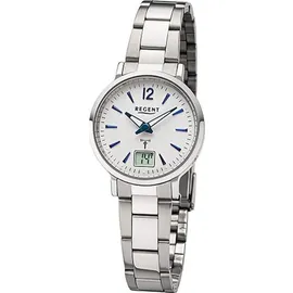 REGENT Damen Funkuhr Analog-Digital silber URFR267
