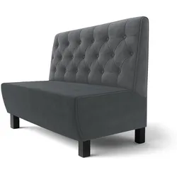 Meyer F | Gastrobank | B:H 100 x 100 cm | Grau | Chesterfield | Samt