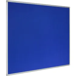 Bi-Office umweltfreundliche Filztafel Earth, Pinnwand, mit Aluminiumrahmen, 120 x 90 cm, blau