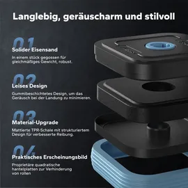 Merach 3-in-1 verstellbares Hantel-Set Kurzhantel & Langhantel 20 kg blau