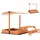 aiyaplay Sandkasten mit Dach 184 x 110 x 120 cm braun