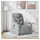vidaXL Massagesessel mit verstellbarer Rückenlehne Polyester 89 x 100 x 89 cm Hellgrau mit Fernbedienung