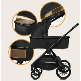 lionelo Layla 3in1 Kombikinderwagen Black Onyx