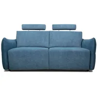 Konstanta Möbelhaus Schlafsofa Lion mit Matratze, Dauerschläfer, Pocket-Spring-Federkern Matratze blau|grau