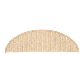 vidaXL Treppenmatten 15 Stk. Creme 56x17x3 cm