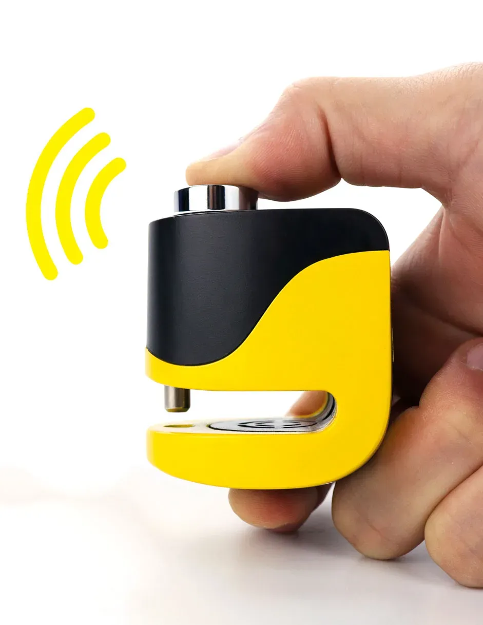 Auvray B-Lock 06 Mini, blocage du disque de frein avec alarme - Jaune/Noir