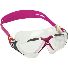 Aqua Sphere AQUASPHERE | Vista Schwimmen Maske/Brille Weiß & Rosa - Klare Linse