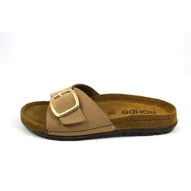 ROHDE Damen Pantolette Leder Klettverschluss Memoryfußbett Rodigo-D 5875, Größe:42 EU,