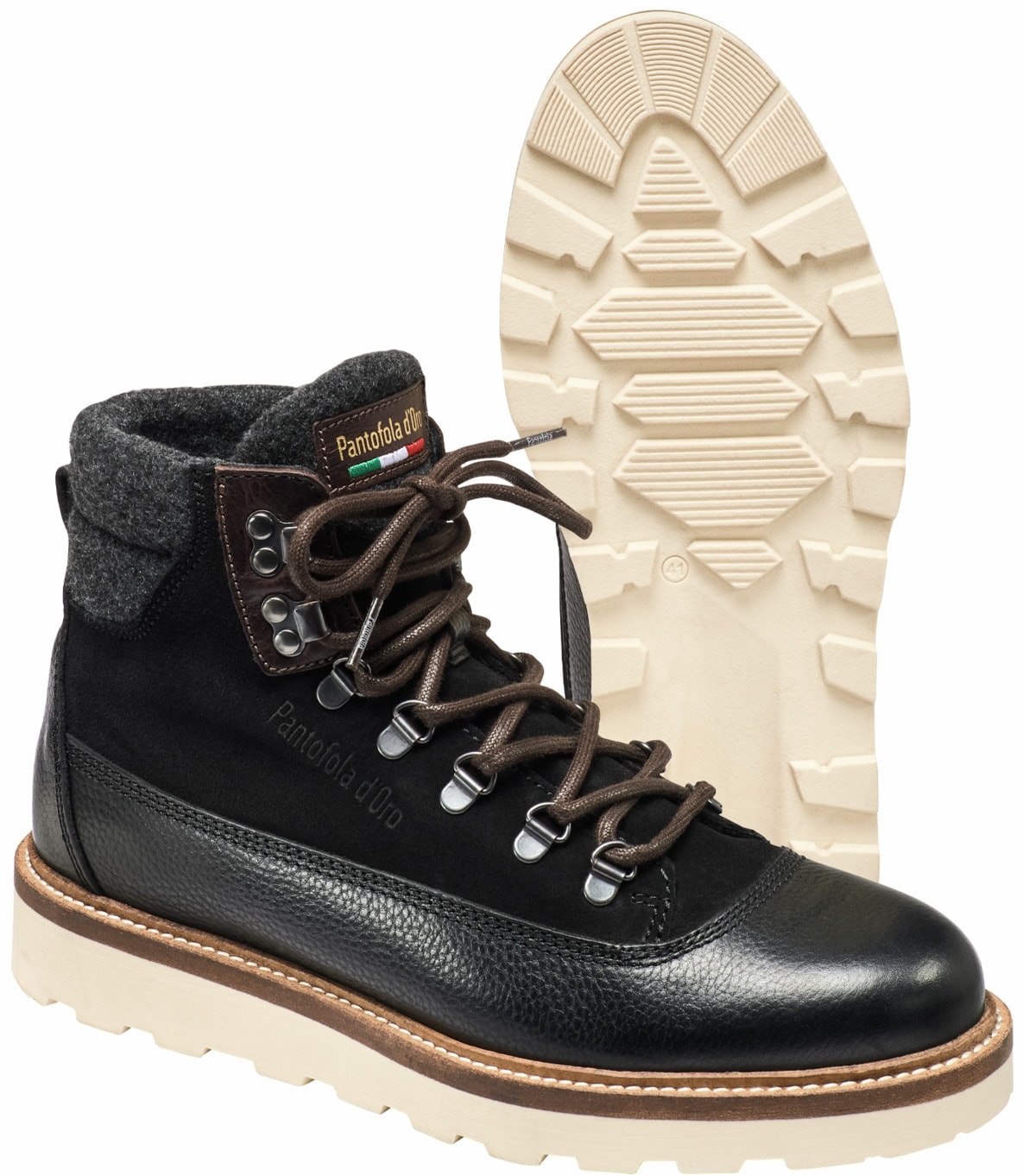 Pantofola Herren Lombardei-Sneaker schwarz 44 - 44