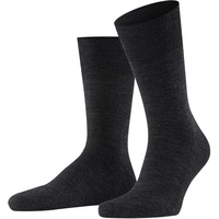 Falke Herren Socken Airport Plus, Kurzstrumpf, Freizeit- und Business-Socken, Unifarben Anthrazit 39-40