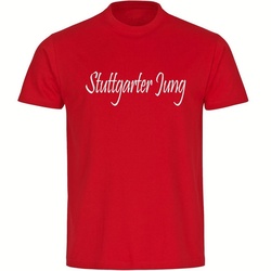 multifanshop T-Shirt Kinder Stuttgart - Stuttgarter Jung - Boy Girl rot 152