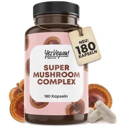 Pilz Komplex mit B2 B5 B6 mit 7 Pilzen Lions mane, Reishi Pilz, Cordyseps, Chaga, PREMIUM 1x180 St