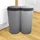 Spetebo Abfalleimer 2x25 Liter Duo Bin - Farbe: grau mit praktischem Klappverschluss Mülltrenner