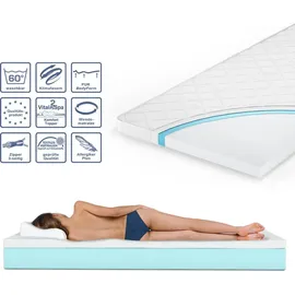 VitaliSpa Pur 340 Topper Matratzenschoner 90 x 200 cm Weiß