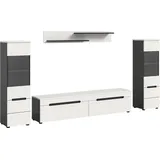 xonox.home Wohnwand Canu basaltgrau weiß B/H/T: ca. 272x141x33 cm - basaltgrau, weiß