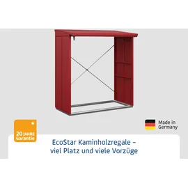 Hörmann Kaminholzregal Elegant Typ 2 Metall 181 x 103 x 198 cm Purpurrot