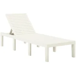 vidaXL Sonnenliege Kunststoff Weiß
