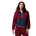 Damen Grove Fleece mit halbem Reißverschluss Fleece-Überzieher Rich Wine Collegiate Navy Maple Sugar Größe XL