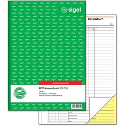 sigel Kassenbuch/EDV Formularbuch SD056 - 2 x 40 Blatt