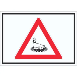 Achtung Brutzeit Aufkleber Symbol A6 (105x148mm)