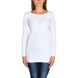 Alkato Langarmshirt Weiß L