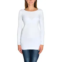 Alkato Langarmshirt Weiß L