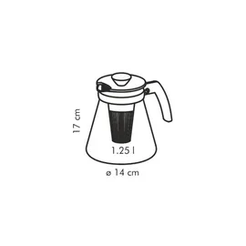 Tescoma Teekanne Kaffeekanne TEO 1.25 l, mit Teesieb