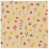 Home fashion Recyclingservietten „Ladybugs and Bees“, 33x33 cm, 2-lagig, Home Fashion®, 20 Stück