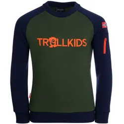 Kinder Sweatshirt Sandefjord Waldgrün/Marineblau Gr. 164 - 14 Jahre