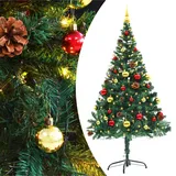 vidaXL Künstlicher Weihnachtsbaum mit Kugeln Grün 150 cm