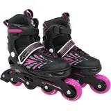 L.A. Sports Inline Skate Softboot Kinder Jugendliche Größenverstellung 66850344-37 schwarz pink)