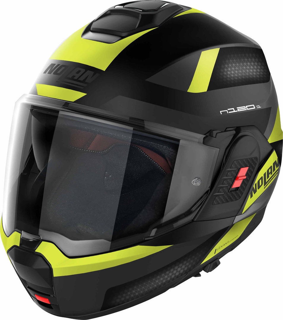 Nolan N120-1 06 Subway N-Com Helm, zwart-geel, S Voorman