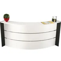Kerkmann Empfangstheke BARI gebogen, weiß, anthrazit 257,5 x 122,5 x 112,0 cm
