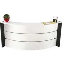 Kerkmann Empfangstheke BARI gebogen, weiß, anthrazit 257,5 x 122,5 x 112,0 cm