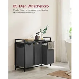 VASAGLE Wäschesortierer grau, schwarz