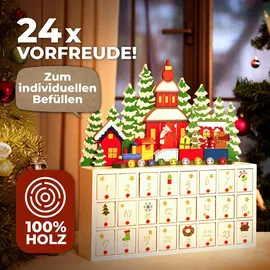 DEUBA Adventskalender zum Befüllen Winterlandschaft 24 Türchen