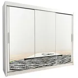 Feldmann-Wohnen Schiebetürenschrank Tokyo (1-St) weiß Spiegel Breite wählbar weiß 250 cm x 200 cm x 62 cm