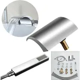 Bad-/Küchenarmatur - Wasserfall-Armatur - Breiter Auslauf, Handbrause, Rostbeständig, Aluminiumlegierung, ABS-Kartusche, 18 cm - Hellgrau