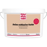 derendo Fühl Dich Wohl Deine Farbe beige, matte Wandfarbe beige, hohe Deckkraft (2,5L, Dunkelbeige)