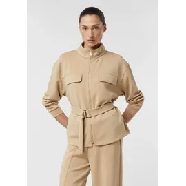 Comma, Sweatjacke mit abnehmbarem Taillengürtel - braun - 42