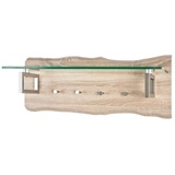 Haku-Möbel HAKU Möbel Wandgarderobe 32165 braun Holz 4 Haken 75,0 x 29,0 cm