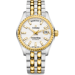 Titoni Herren Cosmo 797 SY-695 - silber,Gelbgold - 40mm