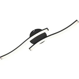 Briloner LED Deckenleuchte Deckenlampe 2-flammig 12 W, 3000K Schwarz